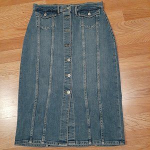 Gap High Waist Denim Pencil Skirt